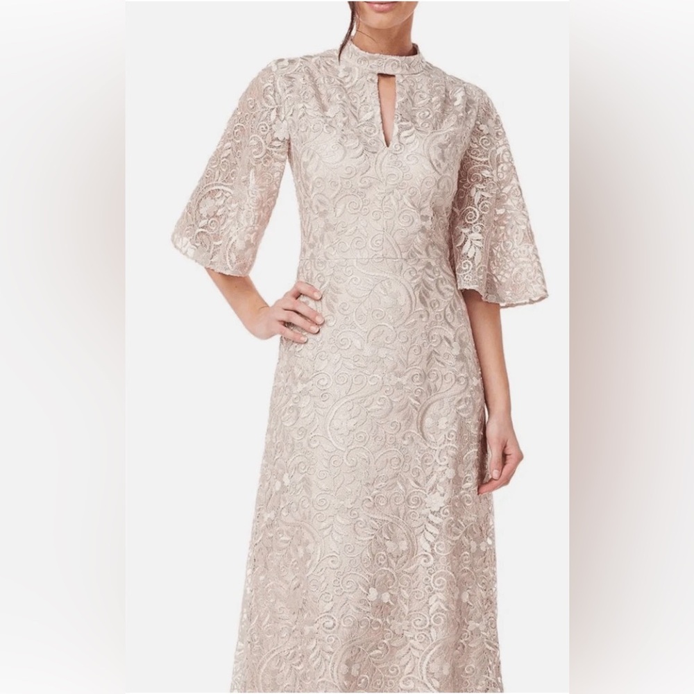 NWT JS Collections Panel Lace Short Sleeve Dress Size 4